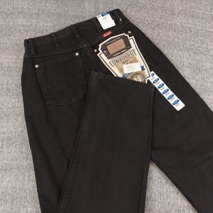 Wrangler Cowboy Cut Slim Fit Jeans Women's 9x32 (Fit 28x32.5) Black Tapered Leg
